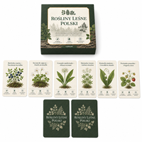 Cartes d'apprentissage personnalisées sur l'identification des plantes forestières polonaises, noms en latin, papier mat durable et écologique, éducation botanique