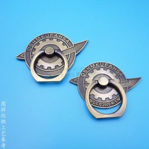 Custom Retro Metal Phone Ring Holder Zinc Alloy Bronze Anime Gift Desktop Unisex Fashion Clip-on <b>Earrings</b> - Product Image 2