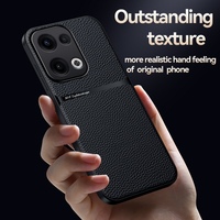 Casing Ponsel Kulit PU Matte Mewah dengan Magnet untuk Mobil, untuk Oppo Reno 13 12 11 10 9 8 Pro+ 13 Pro 12 F, Soft Tpu Bumper Case