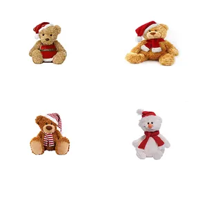 Oso de peluche peludo personalizado para niños, oso de peluche marrón peludo para Halloween y Navidad
