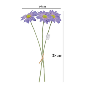 Flor Artificial de Crisantemo <span class=keywords><strong>y</strong></span> Margarita Hidratante, Simulación de Color Monet Azul Púrpura Intenso, para Bodas <span class=keywords><strong>y</strong></span> Fotografía al Aire Libre - Product Image 4