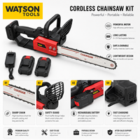 Kit de scie à chaîne sans fil portable pour la coupe des branches, la coupe du bois et l'utilisation en jardinage
