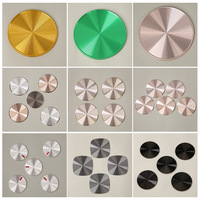 Plat Nama Speaker Logam Fashion, Pola CD Berbahan Aluminium Metalik Perak dengan Logo Kustom, Diproses Pabrik
