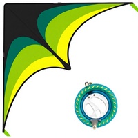 Cerf-volant Delta Mint's Colorful Life 60'' avec enrouleur de ligne 7,1 pouces, facile à piloter, bobine de ligne en plastique, pour débutants en extérieur de 0 à 24 mois