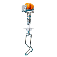 Chariot de transport suspendu en acier inoxydable pour ligne d'abattage de volailles avec grillette de pesage