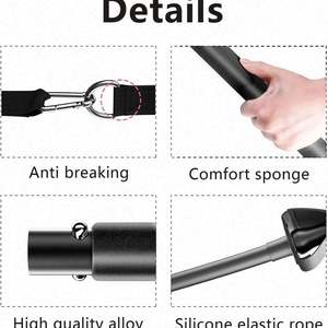 Kit de Barra de Pilates con Bandas de Resistencia, para Ejercicios en Casa, de Acero Inoxidable, para Sentadillas, Yoga y Pilates - Product Image 5