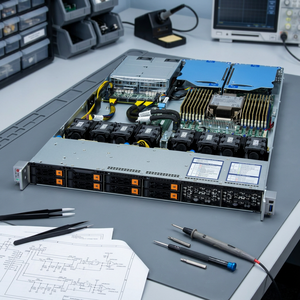 เซิร์ฟเวอร์คลาวด์แบบแร็ค SYS-112C-TN 1U พร้อมโปรเซสเซอร์ Intel Xeon 6  DDR5 NVMe สำหรับองค์กร - Product Image 1