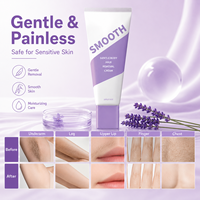 Crème dépilatoire à base de plantes OEM ODM 100g, parfum naturel, douce, indolore, action rapide pour les jambes et le corps des femmes