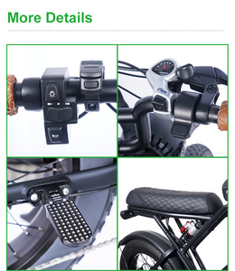 จักรยานไฟฟ้าสไตล์เรโทร EU Warehouse รุ่น E-Bike 1000W มอเตอร์  สองที่นั่ง สำหรับขับขี่ออฟโรด ยางใหญ่ พร้อมแบตเตอรี่สองก้อน - Product Image 3