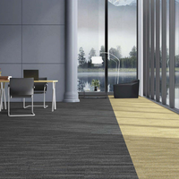 Achetez des tapis de bureau modernes noirs pour intérieur, en nylon résistant, en dalles, imprimés sur mesure