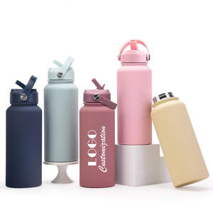 Botella de Agua Deportiva de Acero Inoxidable de Doble Pared con Aislamiento Térmico de 32 oz, con Logotipo Personalizado, Tapa con Asa a Prueba de Fugas, Venta al por Mayor OEM/ODM - Product Image 1