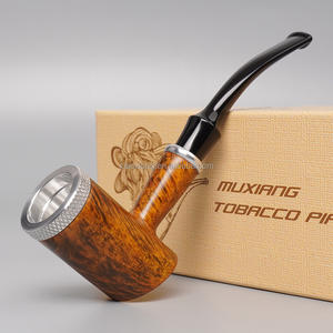 MUXIANG Pipe à cigare en bois de bruyère portable, réutilisable, fait main, laqué de luxe, avec bol en bois détachable, nouveau design - Product Image 5