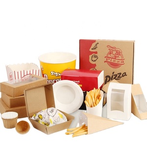 Caja de papel Kraft marrón desechable para almuerzo, sándwiches, embalaje de alimentos para llevar rápido para ensalada, sushi, azúcar, gelatina en relieve - Product Image 2