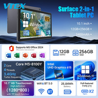 10,1 "Win System CPU 256GB 12GB Laptop BT Teclado Tipo C Business Office Surface Tablete Win-dows 2 en 1 Tablet Pc