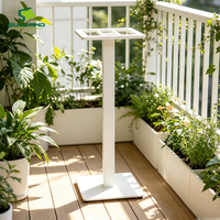 Socle de table en métal blanc moderne, de forme carrée, pour mobilier d'hôtel commercial extérieur