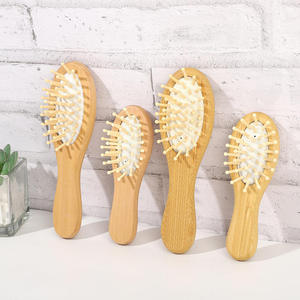 Outil antistatique pour les soins des cheveux, mini peigne en bois de hêtre, 28g, taille de poche, <span class=keywords><strong>brosse</strong></span> à cheveux - Product Image 2