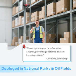 كاميرا حرارية من Eseecloud للكشف عن الحرائق وإنذار الأمن مع كشف الحركة وبطاقة ذاكرة ومقاومة للماء IP66 وصوت ثنائي الاتجاه - Product Image 6