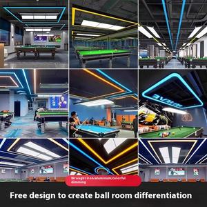 Table de <span class=keywords><strong>billard</strong></span> rectangulaire en aluminium personnalisable éclairage de périmètre de table de <span class=keywords><strong>billard</strong></span> linéaire à LED - Product Image 5