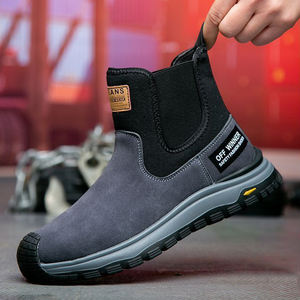 Bottes de sécurité OLICOM unisexes en daim de vachette de haute qualité, avec embout en acier anti-écrasement, antistatiques, à enfiler, chaussures de travail, chaussures de sécurité - Product Image 5