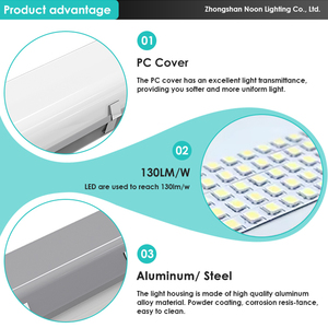 <span class=keywords><strong>Noonlight</strong></span> 4FT 8FT 40W 80W 10V Dimmbar IP65 Wasserdicht Cct Wählbare lineare LED-Dreifach leuchte - Product Image 6