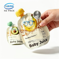 Op maat bedrukte aluminium gelamineerde gevormde spuitzak 150ml 200ml voor baby sap fruit puree yoghurt smoothie melk drank squeeze
