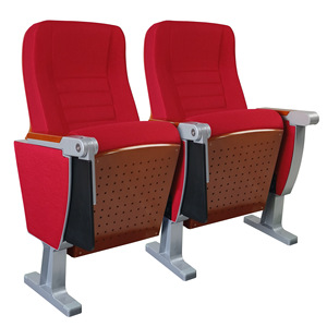 เก้าอี้หอประชุม Jiarunde รุ่น C-820 สีแดง พร้อมที่วางแขน สำหรับโรงภาพยนตร์ ห้องบรรยาย และที่นั่งในห้องประชุม - Product Image 1