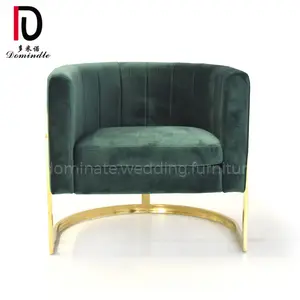 Neue ankunft Emporium Grün kissen gold edelstahl rahmen hochzeit Lounge Stuhl