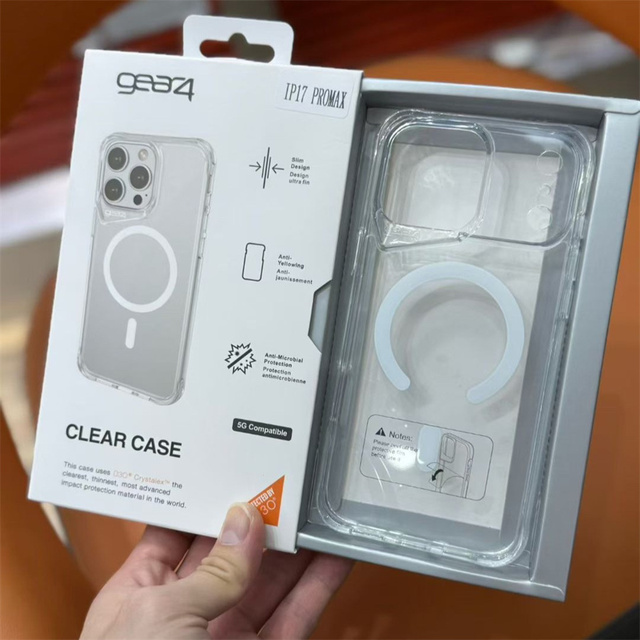 Resistant Yellowing Crystal Clear Acrylic 2 in 1 Transparent Magnetic Phone Case for iPhone 17 Pro Max 16 Plus Shockproof Covers