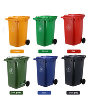 Poubelle à roulettes en plastique à couvercle coulissant, norme EN840, écologique, garantie 3 ans, couleur et taille personnalisables