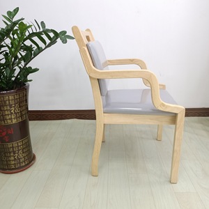Solid Wood <b>Dining</b> <b>Chair</b> With Upholstered Seat For Elderly Living Room And Restaurant Use - Product Image 3