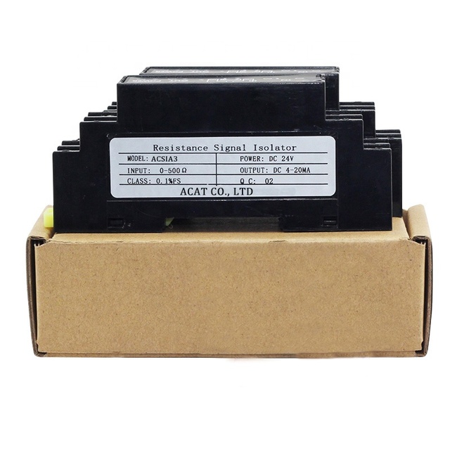 Resistance signal Acquisition Module 1 in 1 Out 0-10KΩ 0-20KΩ Input 4-20mA 0-10V Output Resistance Isolation Transmitter