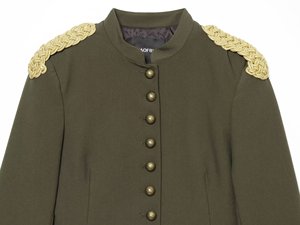 <span class=keywords><strong>Blazer</strong></span> Wanita 2026 model baru kasual modis berkerah berdiri dengan kancing simpul, setelan retro wanita lengan panjang bergaya chic - Product Image 3