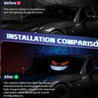 Nouvelle Personnalisation Usine Série JYGD BQ USB 12V Éclairage Dynamique LED Effet Œil de Diable pour Voiture – Autocollant d'Affichage Universel pour Pare-Brise Avant/Arrière