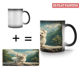 Magic Mug Frosted Black 11oz Ceramic Heat <b>Activated</b> Coffee Cup Modern Dining <b>Table</b> Decor - Product Image 4
