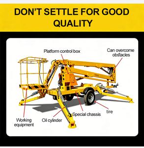 Piattaforma Elevatrice Articolata Trainabile per Lavori Pesanti, Altezza 22m, Carico 200kg, Autolivellante e Rotazione a 360°, per Manutenzione Edile - Product Image 2