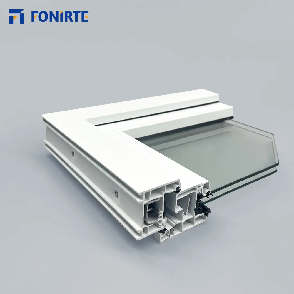 Çin fabrika sıcak satış OEM ODM saf beyaz 60mm serisi kanatlı outword pencere plastik profil pencere ve kapı upvc profil