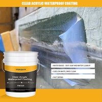 Peinture de réparation d'étanchéité transparente en acrylique pour murs, toits et carreaux