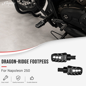 CNC 铝制宽幅防滑摩托车脚踏板 Dragon Spine 适用于 BENDA Napoleon 250 - Product Image 1