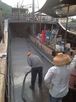 Revêtement en polyurée de qualité marine AONUO, peinture anti-corrosion, imperméable, résistante à l'usure, pour coque de navire, acier, 100% solide