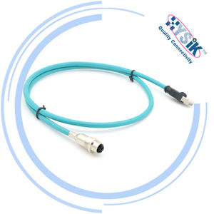Telecamere industriali cavo Ethernet M12 8 poli X fare a RJ45 maschio cavo di estensione IP67 8 p8c 2*4 * 26AWG PUR cavo sovrastampato - Product Image 5
