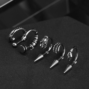 Trendy Punk Style Gothic Surgical Steel Hypoallergenic Animal <strong>Octopus</strong> Tentacle Lip Stud <strong>Earrings</strong> - Product Image 6
