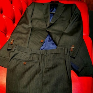 Costume formel pour homme sur mesure, respirant, style italien, mélange de laine, lavable en machine, coupe ajustée, veste et pantalon, tenue de bureau - Product Image 2