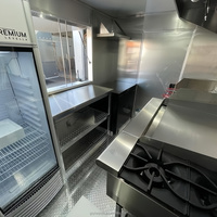 Camion de cuisine mobile en acier inoxydable de 13 pieds avec équipement pour la crème glacée et les en-cas, pour la restauration commerciale en extérieur