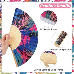 Pafu tùy chỉnh Hawaii luau Wedding party Nguồn cung cấp Havana đêm gấp người hâm mộ Hibiscus nhiệt đới gấp Cuba cầm tay người hâm mộ - Product Image 4