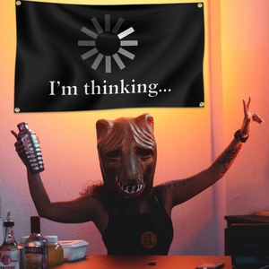 Estoy pensando Bandera de 3x5 pies para habitación, dormitorio universitario, dormitorio, tapiz de pared de salón, decoración - Product Image 2