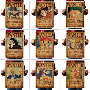 67 Styles Toile Anime Affiche Matériaux Impression Luffy Zoro <span class=keywords><strong>Sanji</strong></span> Law Bounty <span class=keywords><strong>Wanted</strong></span> Affiche 1 PIÈCE Décoration Murale - Product Image 1