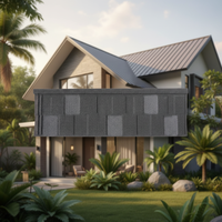 Tuiles de toiture en métal revêtues de pierre Alu-Zinc durables avec couleurs personnalisées, design moderne pour les projets résidentiels, d'appartements et d'hôtels