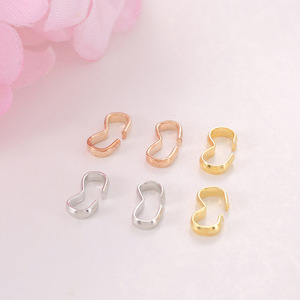 W-Shaped Clasp <b>Metal</b> Jewelry Findings For Necklace <b>Bracelet</b> Pendant DIY Accessories Gold Silver Rose Gold Plated - Product Image 1