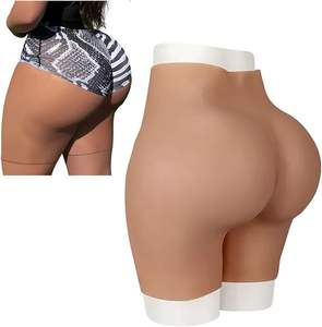 Coussin de fesses en silicone souple 100% silicone, une seule pièce, pour travestis, transgenres, sous-vêtements à entrejambe ouvert, rehausseur de fesses - Product Image 2