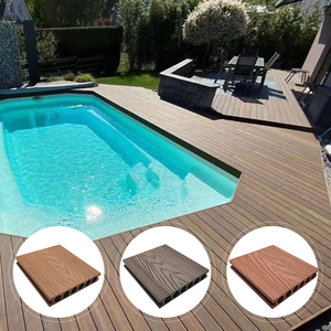 Campione gratuito 140*25mm colore Teak antiscivolo impermeabile resistente UV liscio Click 23mm 25mm pavimento in legno composito per esterni in rovere - Product Image 3